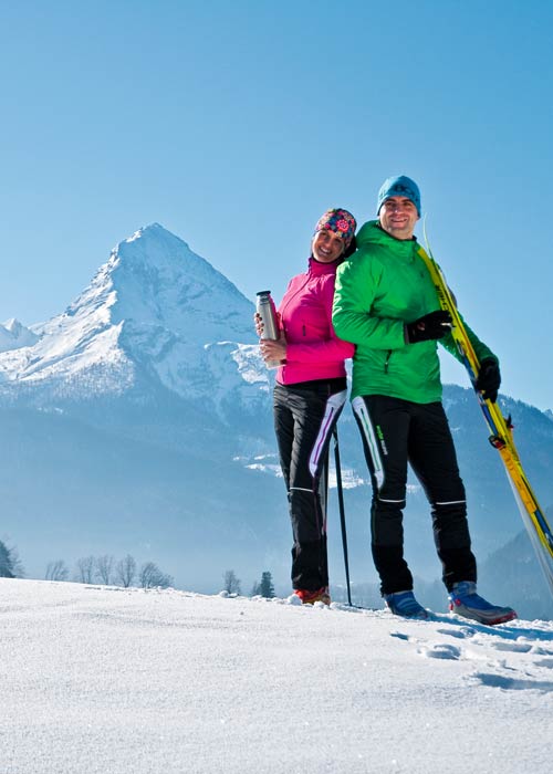 Wintererlebnis in Berchtesgaden Langlauf in Bischofswiesen am Aschauerweiher
